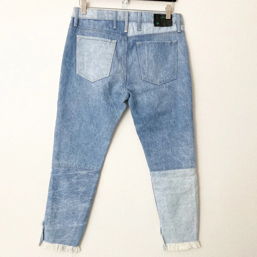 NWOT TORTOISE X Revolve Savanna Crop Jeans Patchwork Indigo